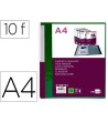 CARPETA LIDERPAPEL 10 FUNDAS CANGURO PP DIN A4 VERDE TRANSLUCIDO PO...
