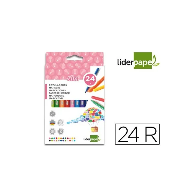 ROTULADOR LIDERPAPEL CAJA 24 COLORES