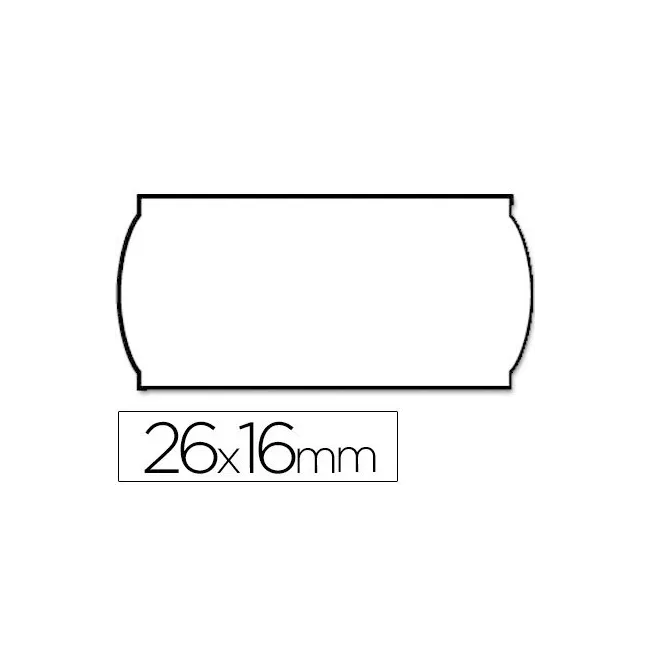 ETIQUETAS METO ONDULADAS 26 X 16 MM BLANCA ADH. 4 ROLLO DE 1200 ETI...