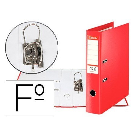 ARCHIVADOR DE PALANCA ESSELTE N 1 POLIPROPILENO FOLIO LOMO 75 MM ROJO