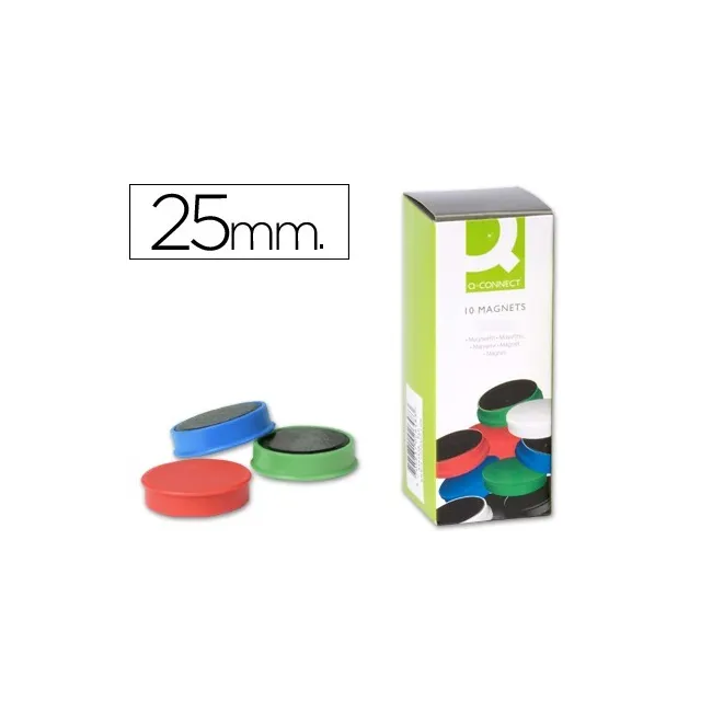 IMANES PARA SUJECION Q-CONNECT IDEAL PARA PIZARRAS MAGNETICAS25 MM ...