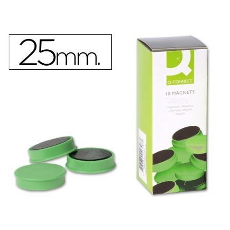 IMANES PARA SUJECION Q-CONNECT IDEAL PARA PIZARRAS MAGNETICAS25 MM ...