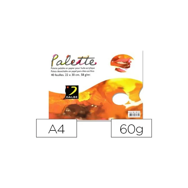 PALETA PAPEL DALBE DESECHABLE DIN A4 40 HOJAS 60 GR
