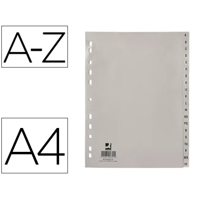SEPARADOR ALFABETICO Q-CONNECTPLASTICO A-Z DIN A4 -MULTITALADRO