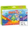 LAPICES CERA DACS TRIX TRIANGULCAJA DE 12 COLORES
