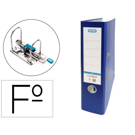 ARCHIVADOR DE PALANCA ELBA CARTON FORRADO PVC CON RADO TOP FOLIO LO...