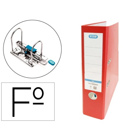 ARCHIVADOR DE PALANCA ELBA CARTON FORRADO PVC CON RADO TOP FOLIO LO...