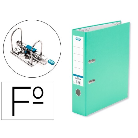 ARCHIVADOR DE PALANCA ELBA CARTON FORRADO PVC CON RADO TOP FOLIO LO...