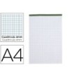 BLOC NOTAS LIDERPAPEL CUADRO 4 MM A4 80 HOJAS 60 G/M2 PERFORADO SIN...