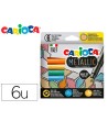 ROTULADOR CARIOCA METALLIC PUNTA MAXI 6 MM CAJA DE 6 COLORES SURTIDOS