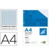 RECAMBIO LIDERPAPEL A4 100 HOJAS 100G/M2 CUADRO 2MM CON MARGEN 4 TA...