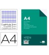RECAMBIO LIDERPAPEL A4 100 HOJAS 100G/M2 CUADRO 3MM CON MARGEN 4 TA...