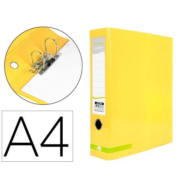 ARCHIVADOR DE PALANCA LIDERPAPEL A4 COLOR SYSTEM FORRADO SIN RADO L...