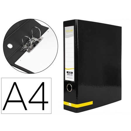 ARCHIVADOR DE PALANCA LIDERPAPEL A4 COLOR SYSTEM FORRADO SIN RADO L...