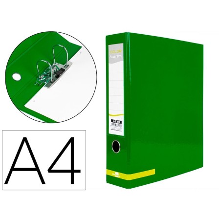 ARCHIVADOR DE PALANCA LIDERPAPEL A4 COLOR SYSTEM FORRADO SIN RADO L...