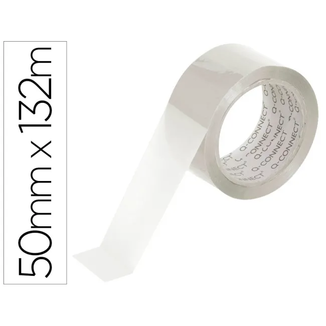 CINTA ADHESIVA Q-CONNECT POLIPROPILENO TRANSPARENTE 132MT X 50MM PA...