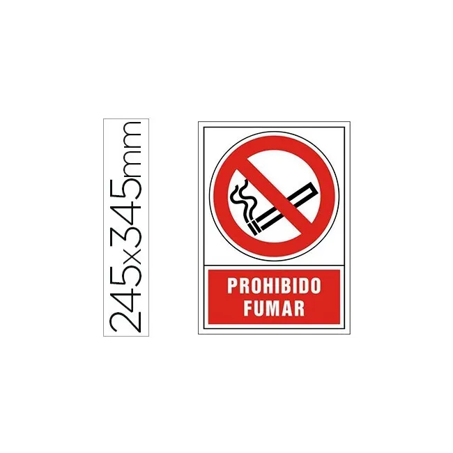 PICTOGRAMA SYSSA SEÑAL DE PROHIBICION PROHIBIDO FUMAR EN PVC 245X34...