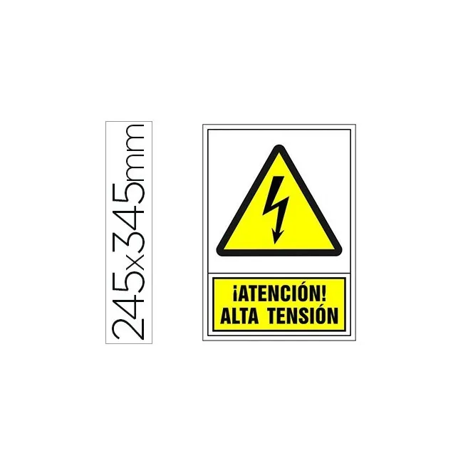 PICTOGRAMA SYSSA SEÑAL DE ADVERTENCIA ATENCION! ALTA TENSION EN PVC...