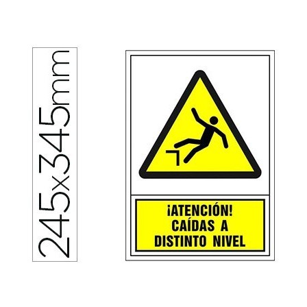 PICTOGRAMA SYSSA SEÑAL DE ADVERTENCIA ATENCION! CAIDAS A DISTINTO N...
