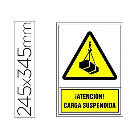 PICTOGRAMA SYSSA SEÑAL DE ADVERTENCIA ATENCION! CARGA SUSPENDIDA EN...