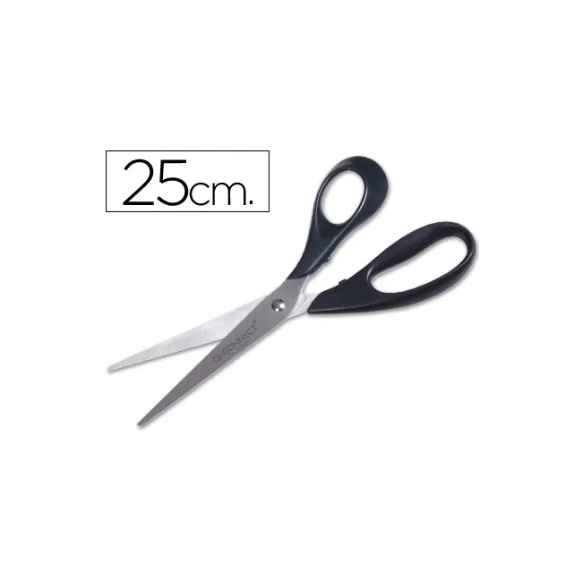 TIJERA OFICINA Q-CONNECT INOXIDABLE 10" -25 CM -BLISTER