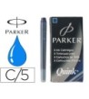 TINTA ESTILOGRAFICA PARKER AZUL PERMANENTE -CAJA DE 5 CARTUCHOS