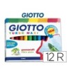 ROTULADOR GIOTTO TURBO-MAXI CAJA DE 12 COLORES LAVABLES CON PUNTA B...