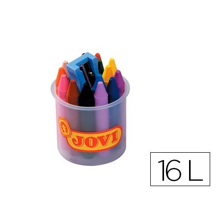 LAPICES CERA JOVICOLOR -BOTE DE 16 COLORES