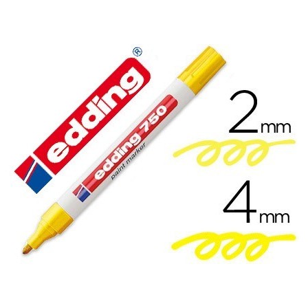 ROTULADOR EDDING PUNTA FIBRA 750 AMARILLO PUNTA REDONDA 2-4 MM