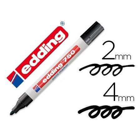 ROTULADOR EDDING PUNTA FIBRA 750 NEGRO PUNTA REDONDA 2-4 MM