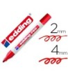 ROTULADOR EDDING PUNTA FIBRA 750 ROJO PUNTA REDONDA 2-4 MM