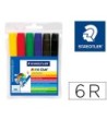 ROTULADOR STAEDTLER COLOR JUMBO TRAZO 3 MM -ESTUCHE DE 6 COLORES SU...