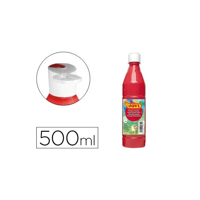 TEMPERA LIQUIDA JOVI ESCOLAR 500 ML BERMELLON
