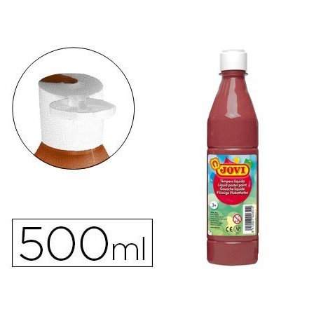 TEMPERA LIQUIDA JOVI ESCOLAR 500 ML MARRON