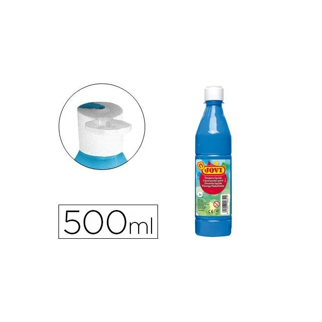 TEMPERA LIQUIDA JOVI ESCOLAR 500 ML AZUL CYAN
