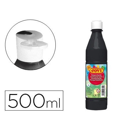 TEMPERA LIQUIDA JOVI ESCOLAR 500 ML NEGRO