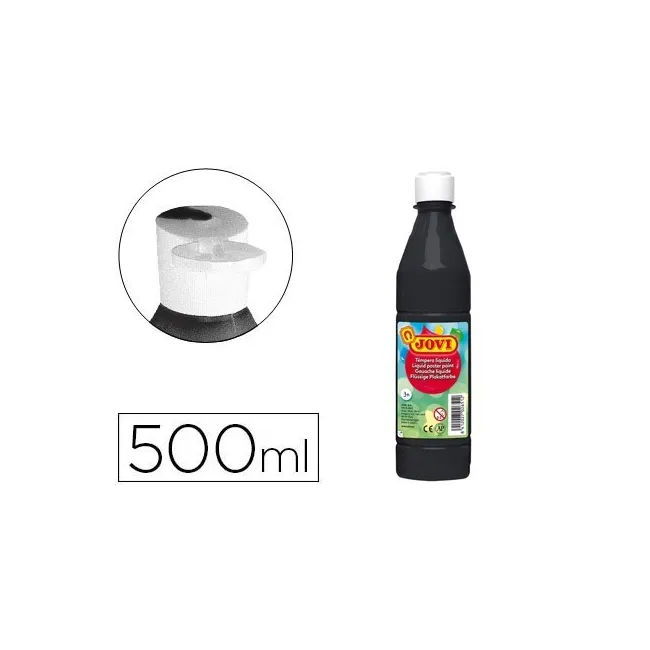 TEMPERA LIQUIDA JOVI ESCOLAR 500 ML NEGRO
