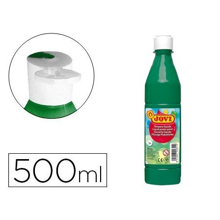 TEMPERA LIQUIDA JOVI ESCOLAR 500 ML VERDE OSCURO