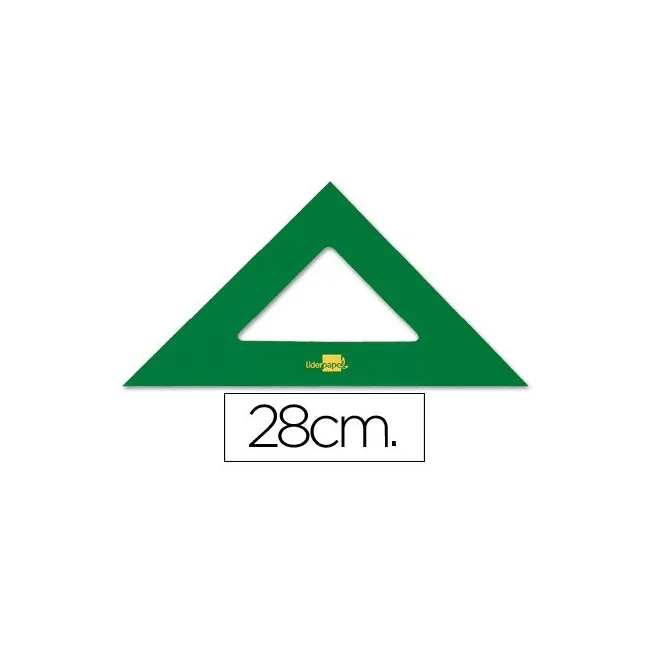 ESCUADRA LIDERPAPEL 28 CM ACRILICO VERDE