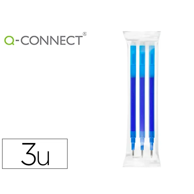 RECAMBIO BOLIGRAFO Q-CONNECT RETRACTIL KF11058 BORRABLE AZUL CAJA D...
