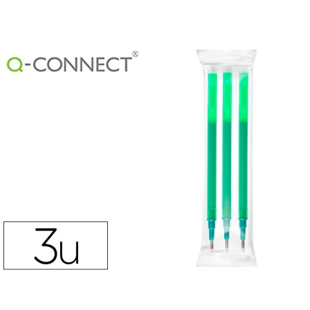 RECAMBIO BOLIGRAFO Q-CONNECT RETRACTIL KF11060 BORRABLE VERDE CAJA ...