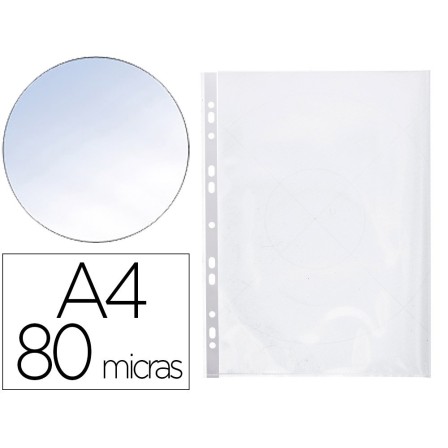 FUNDA MULTITALADRO Q-CONNECT DIN A4 80 MICRAS CRISTAL CON APERTURA ...