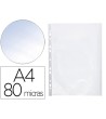 FUNDA MULTITALADRO Q-CONNECT DIN A4 80 MICRAS CRISTAL CON APERTURA ...