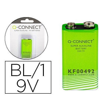 PILA Q-CONNECT ALCALINA 9 VOL. -BLISTER CON 1 PILA