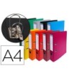 ARCHIVADOR DE PALANCA EXACOMPTA CARTON FORRADO PVC DIN A4 COLORES S...