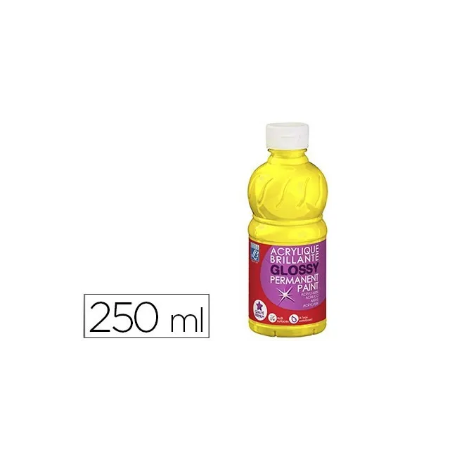 PINTURA ACRILICA L&B BRILLO AMARILLO PRIMARIO BOTE DE 250 ML