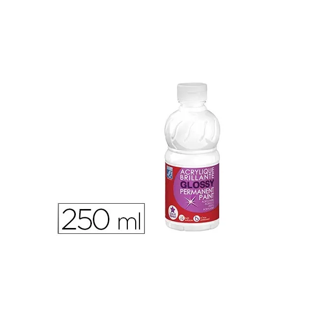 PINTURA ACRILICA L&B BRILLO BLANCO BOTE DE 250 ML