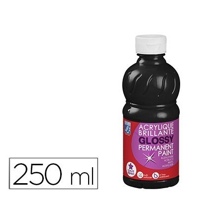 PINTURA ACRILICA L&B BRILLO NEGRO BOTE DE 250 ML