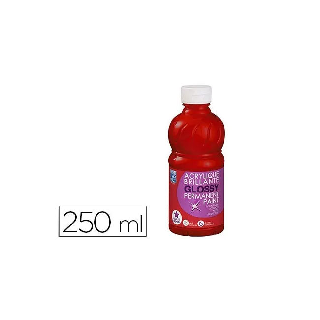 PINTURA ACRILICA L&B BRILLO ROJO PRIMARIO BOTE DE 250 ML