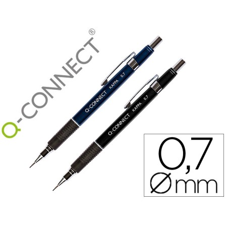 PORTAMINAS Q-CONNECT KAPPA -SUJECION DE CAUCHO 0.7 MM